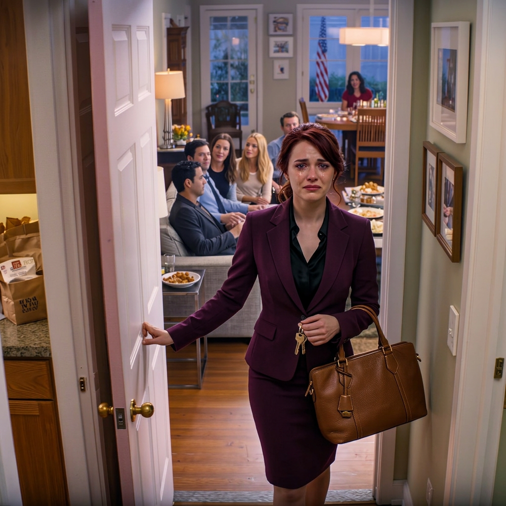 Après une longue journée au centre de thérapie, j’ai ouvert la porte et j’ai trouvé six membres de la famille de mon mari confortablement installés au salon, attendant le dîner. J’ai souri poliment, je suis allée directement dans la chambre et j’ai fermé la porte. Je ne cuisinais pas ce soir. J’avais déjà mangé en rentrant.