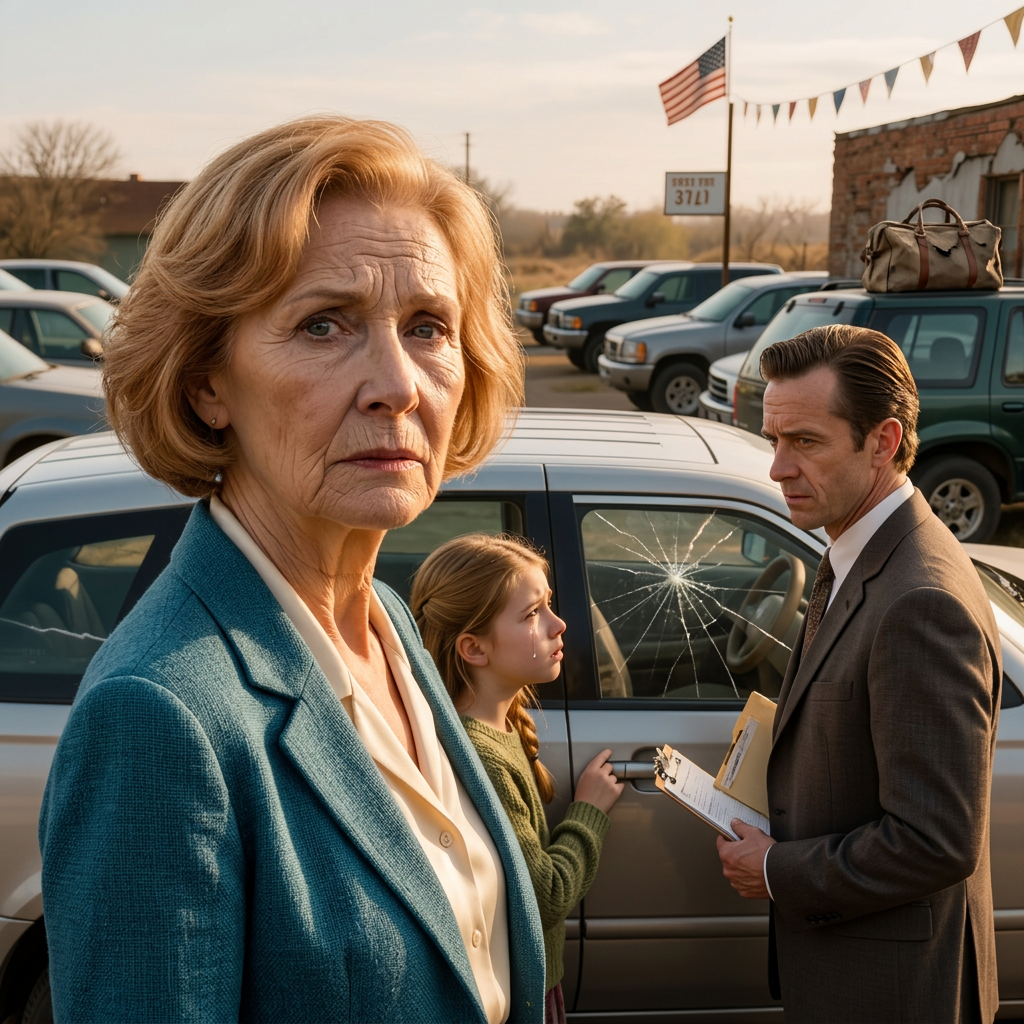 Chez le concessionnaire, ma petite-fille a chuchoté : « Mamie… c’est la voiture “volée” de maman.» Je me suis figée. Lorsque j’ai confronté le vendeur, une vérité troublante a commencé à se dévoiler. Mais ce que j’ai découvert ensuite était bien plus perturbant que je ne l’avais jamais imaginé…