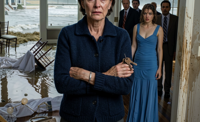 J’ai acheté une petite maison au bord de la mer pour profiter d’une retraite paisible. Un après-midi, ma fille m’a appelée et m’a dit : « Maman, il faut que tu restes dans la remise quelques jours. On organise une fête avec mes amis dans la maison. Si tu me fais honte, je te renvoie. » J’ai ri et je n’ai rien dit… mais j’ai fait quelque chose…  Je m’appelle Alice Thorne. J’ai soixante-six ans, je suis retraitée, et il y a huit mois, j’ai acheté une maison étroite et délabrée à la périphérie de Cedar Point, dans le Massachusetts, avec ce qui me restait de ma pension d’enseignante et quarante ans d’économies minutieuses. Ce n’était pas une maison de rêve. Les tuyaux claquaient quand les nuits se rafraîchissaient, la peinture de la rambarde du porche commençait à s’écailler et les vieilles fenêtres bourdonnaient dès que le vent de l’Atlantique soufflait fort. Mais après des décennies de trajets quotidiens sur l’autoroute, de réunions de parents d’élèves, de gâteaux d’anniversaire achetés au supermarché et un mariage qui s’est terminé dans le silence plutôt que dans la vérité, c’était comme la première chose paisible qui m’ait jamais vraiment appartenu.  Alors, quand ma fille m’a appelée pour me dire qu’elle avait besoin de la maison pour une soirée de lancement, j’ai cru mal comprendre.  J’étais sur un escabeau dans la chambre à l’étage, en train de remplacer une tringle à rideaux dénichée dans une brocante, quand la voix de Megan a retenti, sèche et précipitée. Elle attendait des clients de Boston, des investisseurs, « des gens importants avec de l’argent », comme elle disait, et apparemment, ma maison de bord de mer avait le charme rustique de la Nouvelle-Angleterre qu’elle recherchait. Elle expliquait que les gens en avaient assez des salles de conférence d’hôtel et des bars sur les toits. Ils voulaient de l’authenticité, maintenant. Ils voulaient des tuiles patinées, l’air marin et le charme du fait main.  En réalité, elle voulait ma vie comme décor.  Quand je lui ai rappelé que j’habitais là, elle a soupiré, comme elle le faisait adolescente quand je lui demandais de mettre son bol de céréales dans l’évier. Puis elle m’a proposé de loger quelques jours dans la remise au fond du jardin. Pas à l’hôtel. Pas chez une amie. Dans la remise. Elle s’est corrigée une fois et a dit « l’annexe », comme si changer le mot la rendait respectable, mais nous savions toutes les deux de quoi il s’agissait. Un débarras avec des outils de jardinage, de vieux pots de peinture et un lit de camp étroit que j’avais installé pendant l’été, quand le petit-fils d’une voisine avait raté le dernier bus pour rentrer.  Je lui ai dit que c’était ridicule.  Elle m’a dit de ne pas être difficile.  Puis est venue cette remarque qui m’a glacée le sang longtemps après la fin de l’appel. Sa voix s’est adoucie, mais seulement de cette façon polie et professionnelle que certaines personnes utilisent lorsqu’elles sont sur le point de dire quelque chose de cruel et préfèrent ne pas en avoir l’air. Elle a mentionné, presque nonchalamment, que j’arrivais peut-être à l’âge où vivre seule au bord de l’eau n’était plus la meilleure idée. Peut-être que, si je continuais à compliquer les choses inutilement, nous devrions reprendre la conversation sur la résidence pour personnes âgées. Elle l’a dit comme si elle parlait de pneus d’hiver.  J’ai quand même dit oui.  C’est ce que les gens jugent, mais les femmes de mon âge ont été élevées pour adoucir les conflits jusqu’à ce que nos aspérités disparaissent. Alors je l’ai laissée venir. Vendredi après-midi, Megan est arrivée dans un SUV blanc avec deux assistantes, des tables pliantes, des chaises de location empilées, de la vaisselle jetable de chez Costco, et suffisamment de cylindres en verre et de bougies flottantes pour transformer mon salon en décor de shooting photo. Elle se déplaçait dans la maison en talons hauts et manteau camel, donnant des ordres sans jamais me regarder.  « S’il te plaît, ne me vois pas demain », a-t-elle dit pendant qu’une de ses assistantes fixait les câbles près de ma bibliothèque. « Il faut que tout soit impeccable.»  Impeccable.  Comme si j’étais le problème.  Ce soir-là, après leur départ, je suis descendue au port pour prendre l’air. Les mouettes volaient bas, les bateaux tanguaient plus fort que d’habitude, et un vieux pêcheur que je connaissais du quai a consulté le tableau des marées affiché près du magasin d’appâts et m’a dit qu’une forte marée de tempête était attendue samedi après-midi. Vent fort. Pluie battante. Marée de pleine lune. L’eau remonterait plus loin à l’intérieur des terres que d’habitude. Il m’a dit que si j’avais des objets importants dans les pièces du rez-de-chaussée, je devais les monter à l’étage avant le déjeuner du lendemain.  Je suis donc rentrée chez moi et j’ai fait exactement cela.  Le samedi matin, Megan pensait avoir tout prévu dans les moindres détails, jusqu’à la dernière coupe de champagne. Ses invités arriveraient en tailleur impeccable et bottines à talons, souriant malgré le brouhaha de l’ascenseur et les banalités des échanges de cartes de visite, persuadés de pénétrer dans un petit coin de paradis côtier.  Ce qu’ils ignoraient tous, c’est que j’avais déjà pris une décision discrète, et qu’au moment où la première portière de voiture claquerait, la journée ne serait plus celle de Megan.