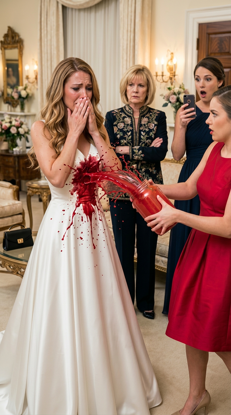 J’étais à quelques minutes de remonter l’allée quand ma sœur a pris un pot, a souri et a déversé de la peinture à l’huile rouge sur ma robe de mariée. J’ai crié : « Mais qu’est-ce que tu fais ?» et elle a rétorqué : « Tu me voles toujours la vedette !» Ma mère m’a alors regardée droit dans les yeux et a dit : « Elle a raison.» Je pensais que c’était le pire, jusqu’à ce que ma demoiselle d’honneur publie tout en ligne… et qu’une personne inattendue le voie. La suite a tout changé.