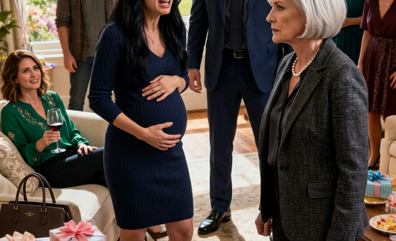 Maman est entrée dans ma fête prénatale et a dit froidement : « Tu crois pouvoir accoucher avant ta sœur ? Jamais ! La seule vraie petite-fille, c’est la sienne ! » Puis, elle a levé le pied vers mon ventre. Je me suis recroquevillée de douleur tandis que ma sœur sirotait son vin avec un sourire narquois. « Personne n’a besoin d’un enfant non désiré dans cette famille, pas vrai ? » Soudain, une voix basse s’est fait entendre derrière nous. Leurs visages sont devenus blêmes…