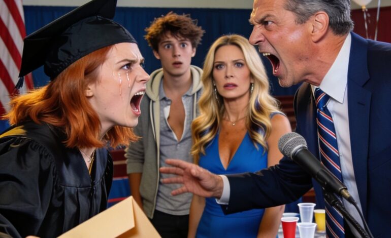 Lors de ma remise de diplôme, mon père a annoncé qu’il me déshéritait. « De toute façon, tu n’es pas ma vraie fille. » La salle a poussé un cri d’effroi. J’ai souri, je me suis dirigée vers l’estrade et j’ai dit : « Puisque nous partageons des secrets d’ADN… » J’ai sorti une enveloppe. Le visage de sa femme est devenu blanc comme un linge lorsque j’ai révélé…