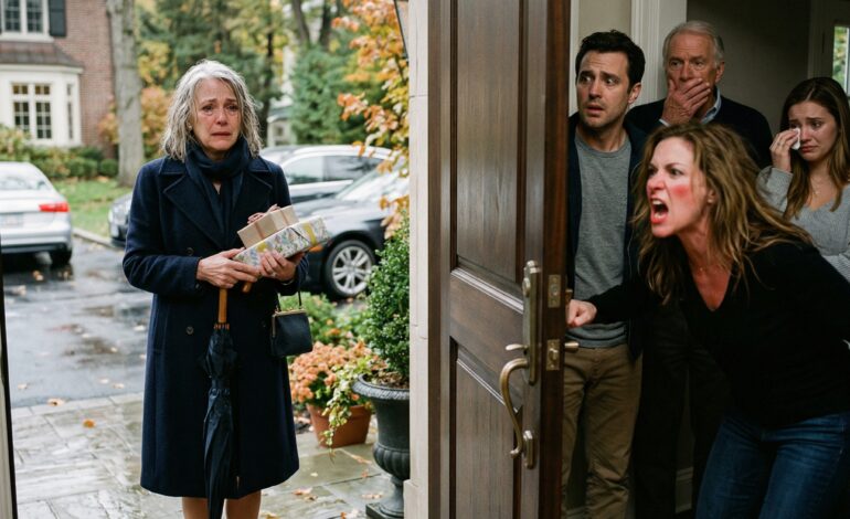 J’ai conduit six heures sous la tempête pour l’anniversaire de mon fils. J’étais chargée de cadeaux d’une valeur de 80 000 dollars. Figée sur le seuil, j’ai entendu : « Si elle ne revient pas, la maison de plage sera à nous deux !» Mon fils riait avec elle. Je suis partie en silence. Un mois plus tard, il ne restait plus aucune trace de leur vie « parfaite »…