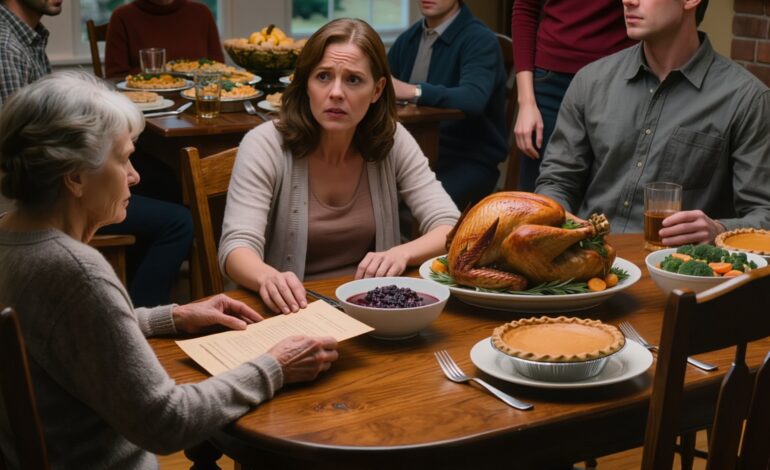 Pendant six ans, mes parents m’ont pris 2 000 dollars par mois en prétendant que c’était mon avenir. Puis, à Thanksgiving, mon père a levé son verre et a félicité mon frère d’avoir « réussi dans la vie » avec une maison dont je soupçonnais maintenant qu’elle avait été construite avec mon argent. Alors, j’ai pris le dossier en papier kraft sous ma chaise et j’ai dit : « Avant de me traiter encore d’ingrate, peut-être devriez-vous écouter ce que vos propres messages disent. »