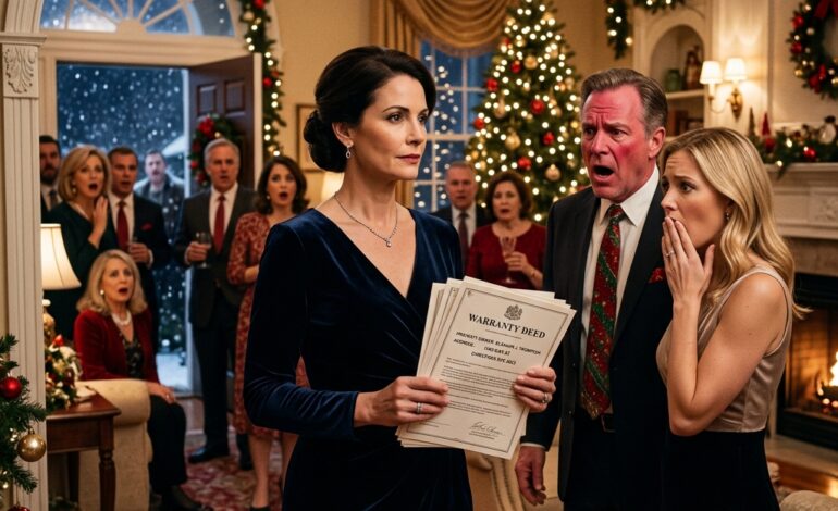 « Sors de chez moi ! » m’a-t-il hurlé la veille de Noël. Je suis partie sans broncher, car la vérité que je gardais enfouie depuis trois ans était enfin sur le point d’éclater. Dès que l’acte de propriété à mon nom a été révélé, toute la nuit a basculé. Les illuminations de Noël se sont transformées en gyrophares, et l’image soigneusement construite de l’enfant chéri s’est effondrée plus vite que neige fraîche. Préparez-vous à une histoire sans spoilers, pleine de limites, de preuves et d’une clause qui a tout changé…