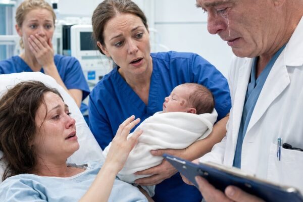 Foi ao hospital para dar à luz, mas no momento em que o médico viu o bebé, desabou em lágrimas.