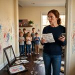 Cheguei do trabalho e encontrei minha irmã morando com seus 6 filhos na minha casa recém-comprada, sem pedir permissão; ela deixou um bilhete: “Deixe-os ficar até eu ter meu sétimo bebê”; liguei para o Conselho Tutelar e depois a processei por danos depois que eles picharam as paredes.
