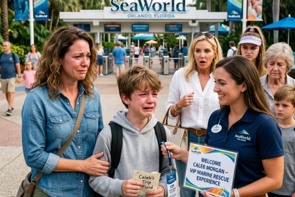 Minha irmã disse que meu filho não deveria ir ao SeaWorld — então reservei para ele uma experiência VIP de US$ 25.000 bem na frente dos filhos dela.
