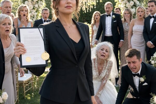 Meu marido se divorciou de mim para se casar com minha mãe, de setenta anos, convencido de que ela herdaria a fortuna do meu pai bilionário após o funeral dele. No dia do casamento, entrei na igreja segurando uma caixa de veludo. Minha mãe sorriu como se já tivesse ganhado. Então, coloquei o presente na frente deles e disse: “Parabéns. Papai deixou tudo para a filha — e essa filha sou eu.” – Histórias Reais
