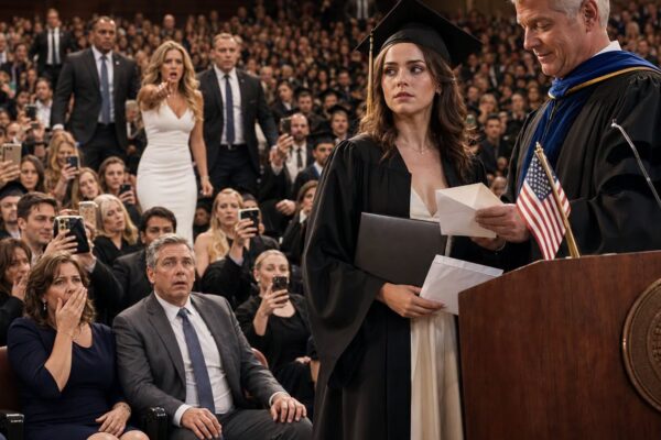 Na minha formatura da faculdade, minha irmã se levantou na frente de três mil pessoas e gritou: “Ela colou para se formar!”… Então eu fui até o pódio, recebi meu diploma e sussurrei uma coisa para o reitor que o fez sorrir antes que a segurança se virasse para ela.