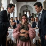 Uma menina saiu de um bufê com uma sacola cheia e acabou sendo acusada de roubo pelo próprio pai; ele acreditava que ela estava apenas escondendo comida, até que uma frase escrita com letra infantil revelou anos de negligência, fome e dinheiro enviado que nunca chegou.