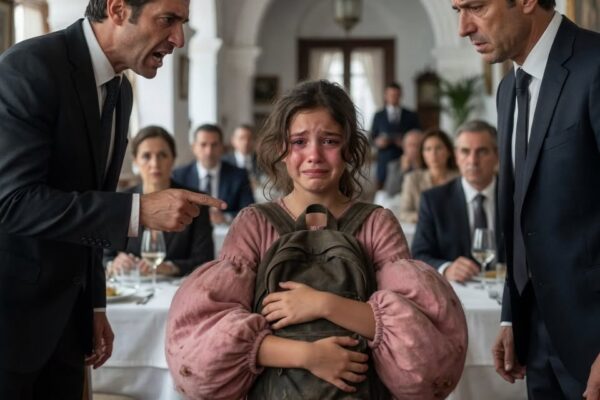 Uma menina saiu de um bufê com uma sacola cheia e acabou sendo acusada de roubo pelo próprio pai; ele acreditava que ela estava apenas escondendo comida, até que uma frase escrita com letra infantil revelou anos de negligência, fome e dinheiro enviado que nunca chegou.