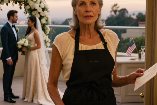 A noiva do meu filho me chamou de “funcionária” no dia do casamento enquanto eu usava um avental com meu nome bordado, e meu filho não disse nada — então, silenciosamente, assinei os papéis que transferiram os sete restaurantes para as pessoas que realmente os mereciam.
