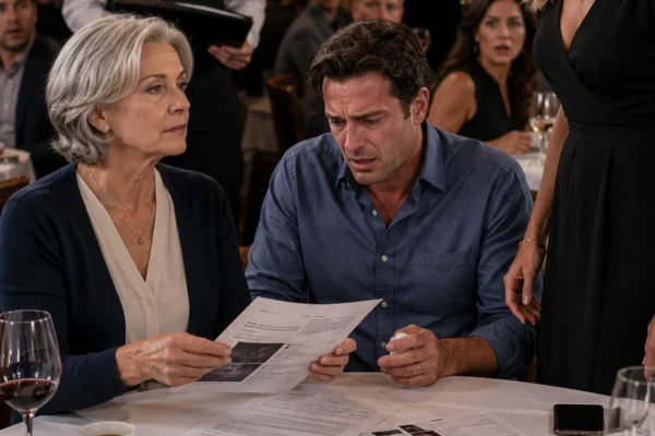 “Mãe, talvez você devesse se desculpar.” O restaurante ficou em silêncio tão rápido que Eleanor conseguiu ouvir o gelo se depositando em seu copo d’água.